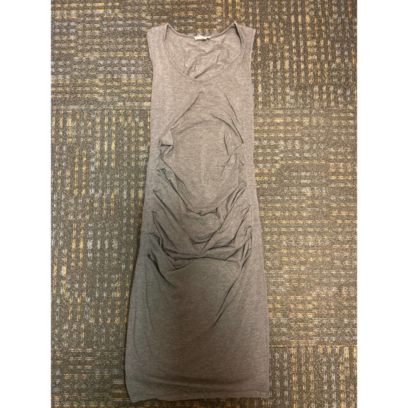 Ingrid & Isabel maternity midi tank dress Sz:XS excellent condition gray - Picture 2 of 11